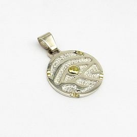 DIJE HORUS 23MM /PLATA Y ORO